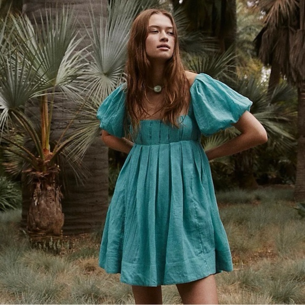 Free People Marina Mini Dress in Neptune
